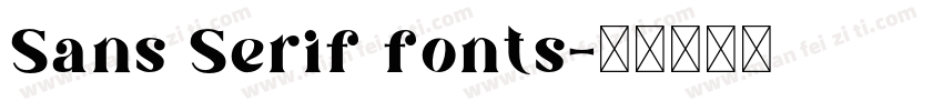 Sans Serif fonts字体转换